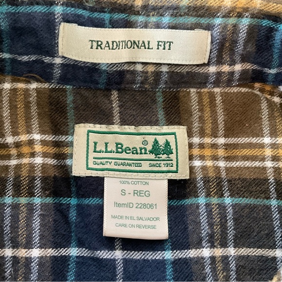 LL Bean Scotch Plaid Flannel Shirt
228061
Gold Blue Brown Plaid
Men’s Small - Picture 4 of 6